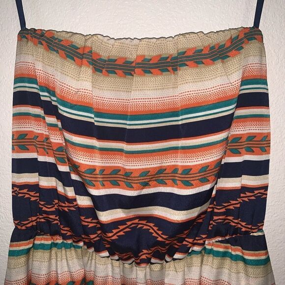Maeve Anthropologie Strapless Hi-Low Dress Striped - Picture 3 of 8